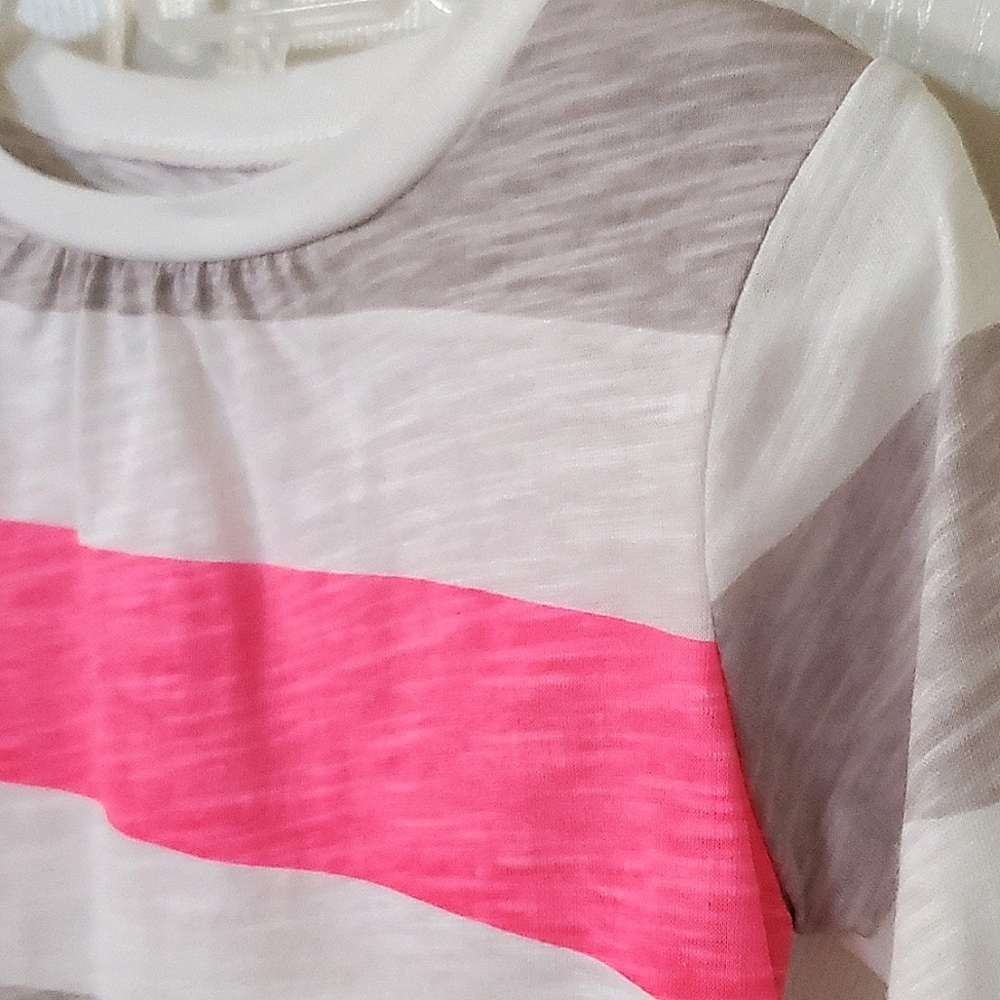 Carter's Toddler Girls Two Piece Outfit 18M Stripe Button Sleeve Top & 2T Pants - Picture 4 of 7